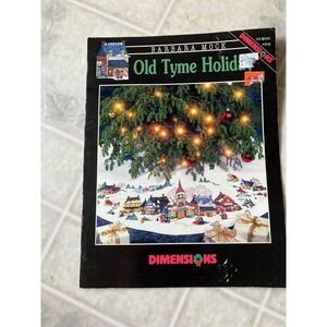 Dimensions Pattern #302 Old Tyme Holiday Tree Skirt Barbara Mock Village Scene